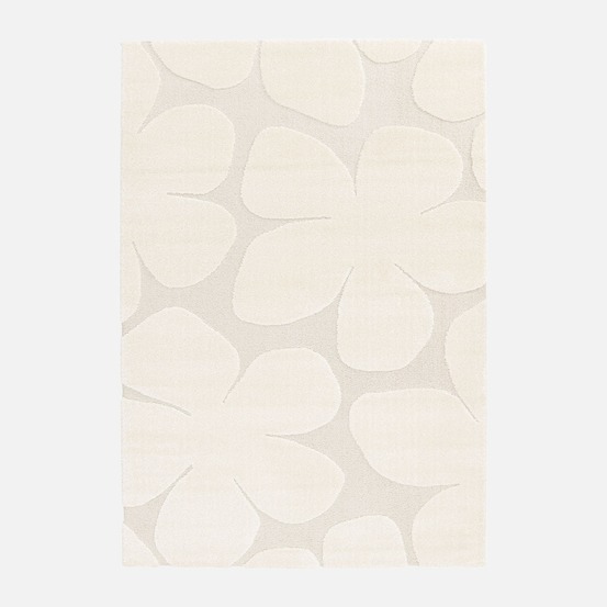 Tapis intérieur motif fleures crème betty