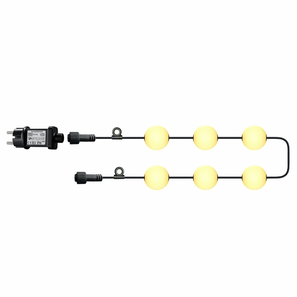 Guirlande lumineuse d'extérieur bolly blanc plastique 5,5m