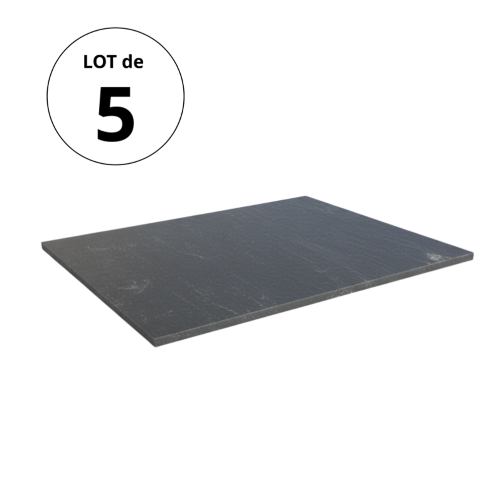 Pas japonais ardoise 50x25x3 cm - noir (lot de 5)