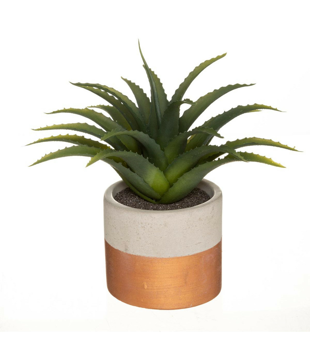 Plante artificielle en pot bicolore d 28 cm