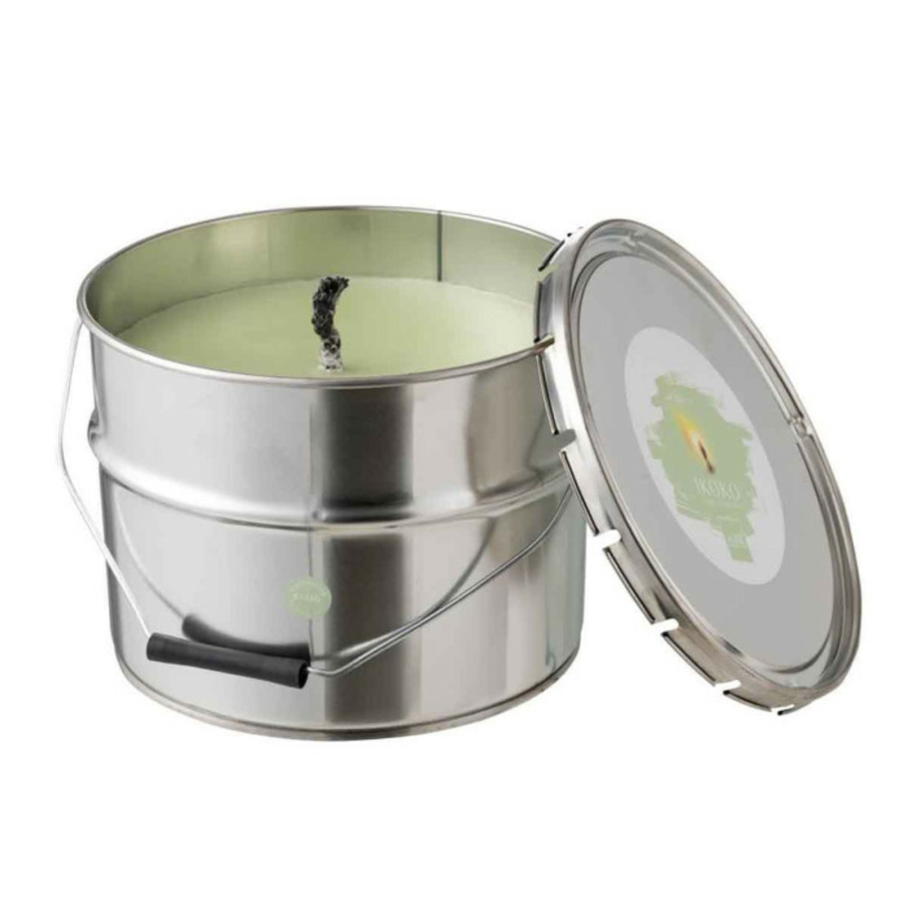 Bougie parfumée ikoko citronnelle 28cm vert menthe