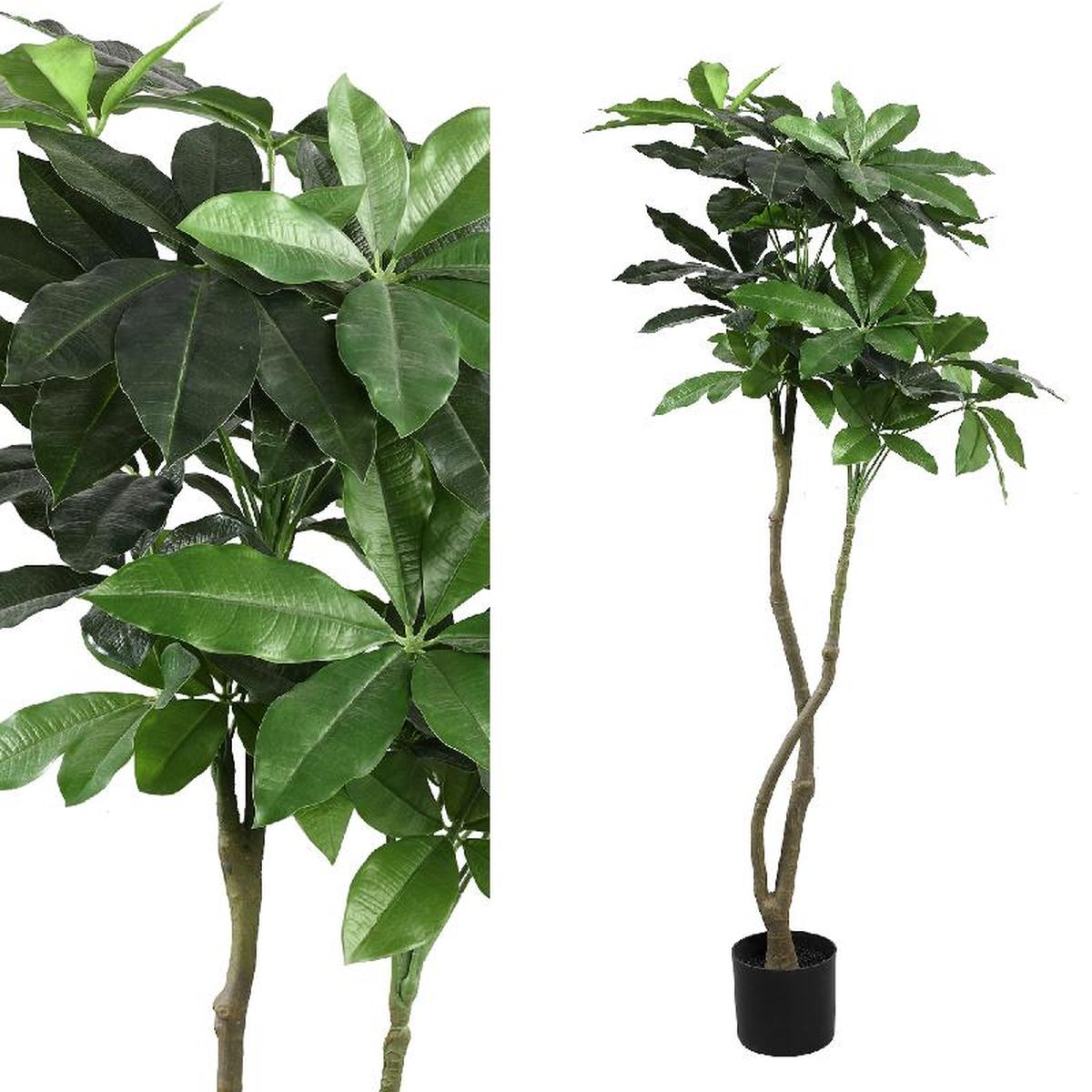 Ptmd watercacao plante artificiel - 63 x 60 x 145 cm - en pot - vert