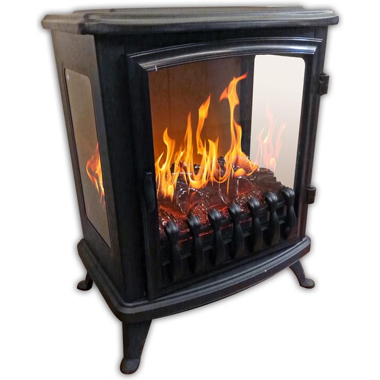 Cheminée électrique 2000w avec flamme 3d noir - 139