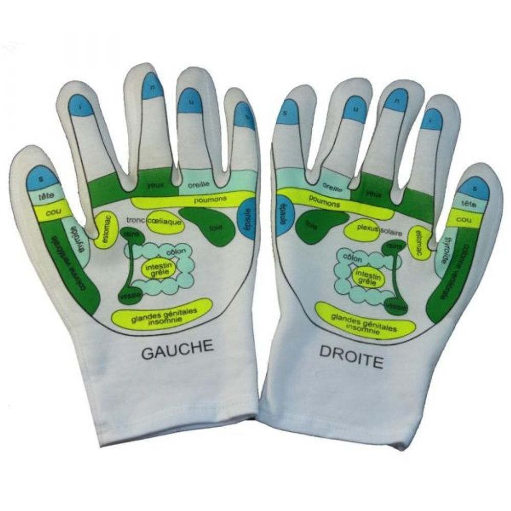 Gants hydratants réflexologie & spa (la paire)