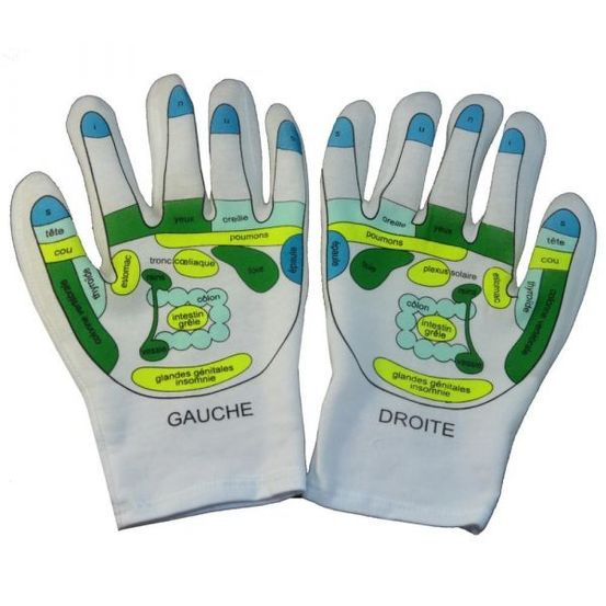 Gants hydratants réflexologie & spa (la paire)