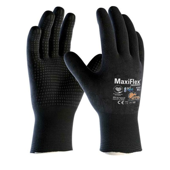 Gants tricoté nylon lycra® maxiflex® endurance™ noir t9 atg mxflend847.t9