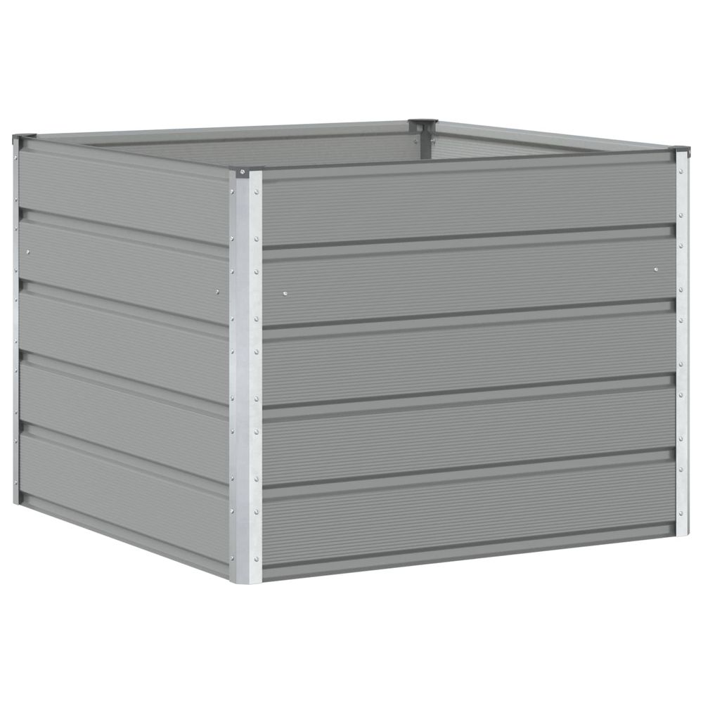 Jardinière gris clair 100 x 100 x 75 cm acier