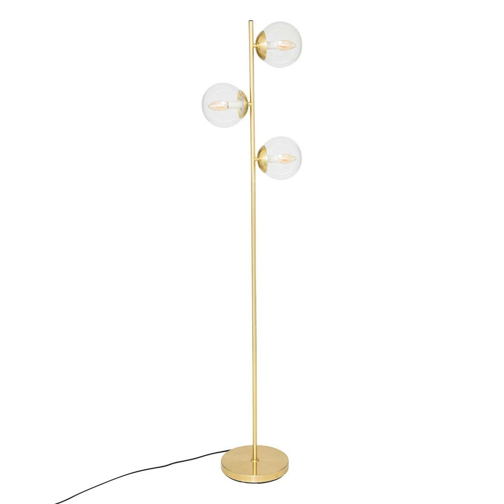 Lampadaire droit en métal h162cm doré