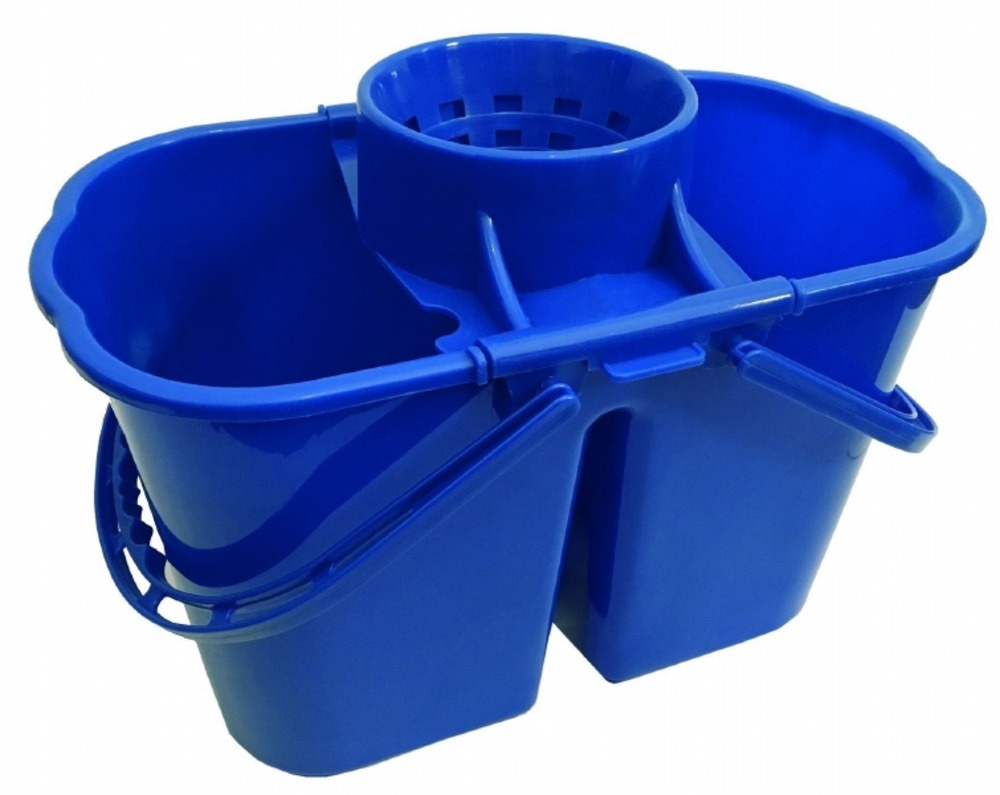 Seau 12l double compartiment+essoreur bleu - guialto