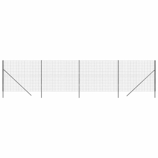 Clôture en treillis métallique anthracite 2,2x10 m
