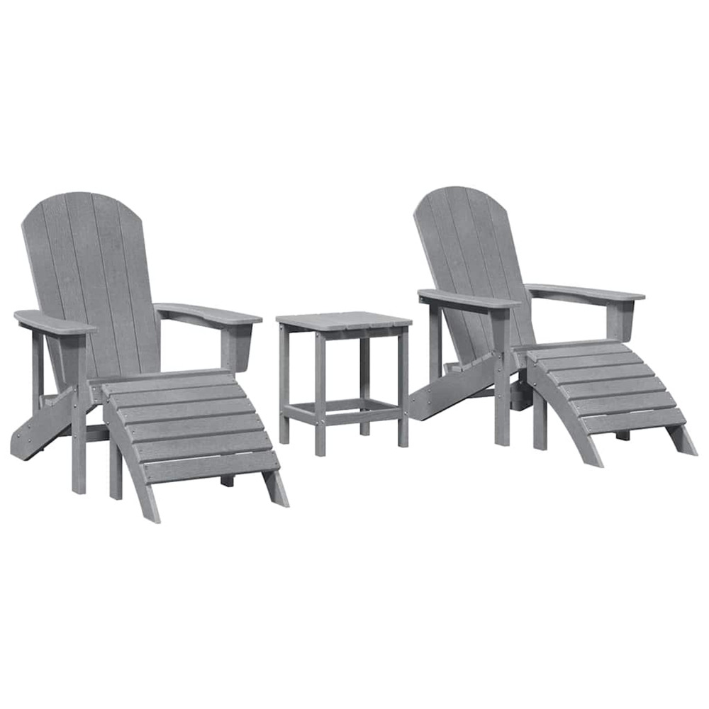 Mobilier de jardin lounge 3 pcs gris clair 38 x 38 x 46 cm