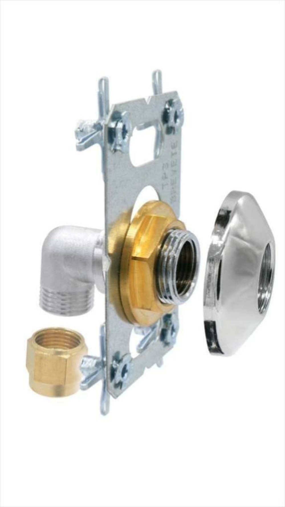 Kit fixation robinetterie douche/bain à compression laiton d. 16 tube multicouche