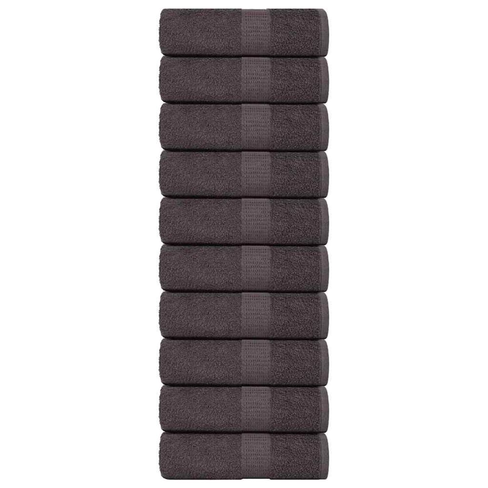 Serviettes de toilette frogn 10 pièces anthracite 30x30 cm 360 g/m²