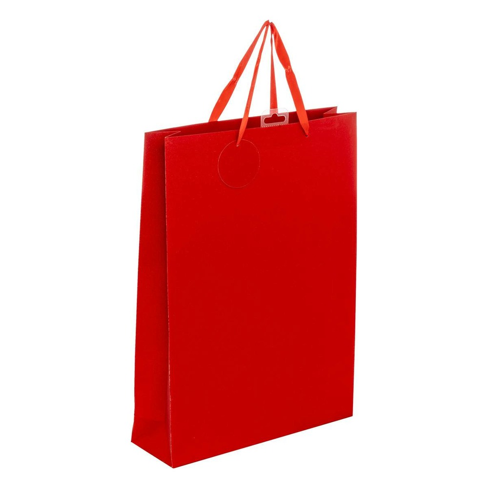 Sac cadeau paillettes grande taille rouge