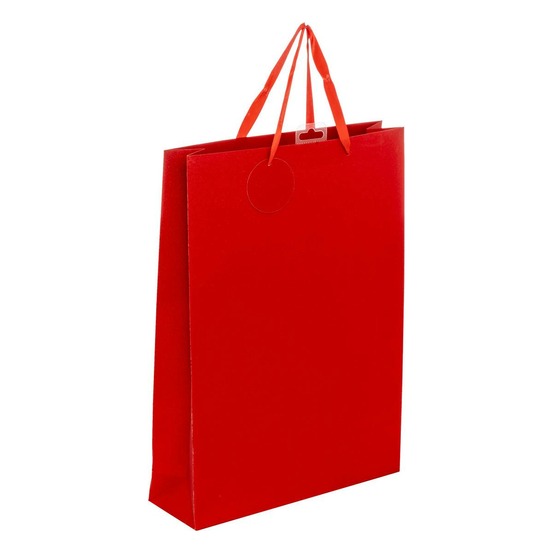 Sac cadeau paillettes grande taille rouge