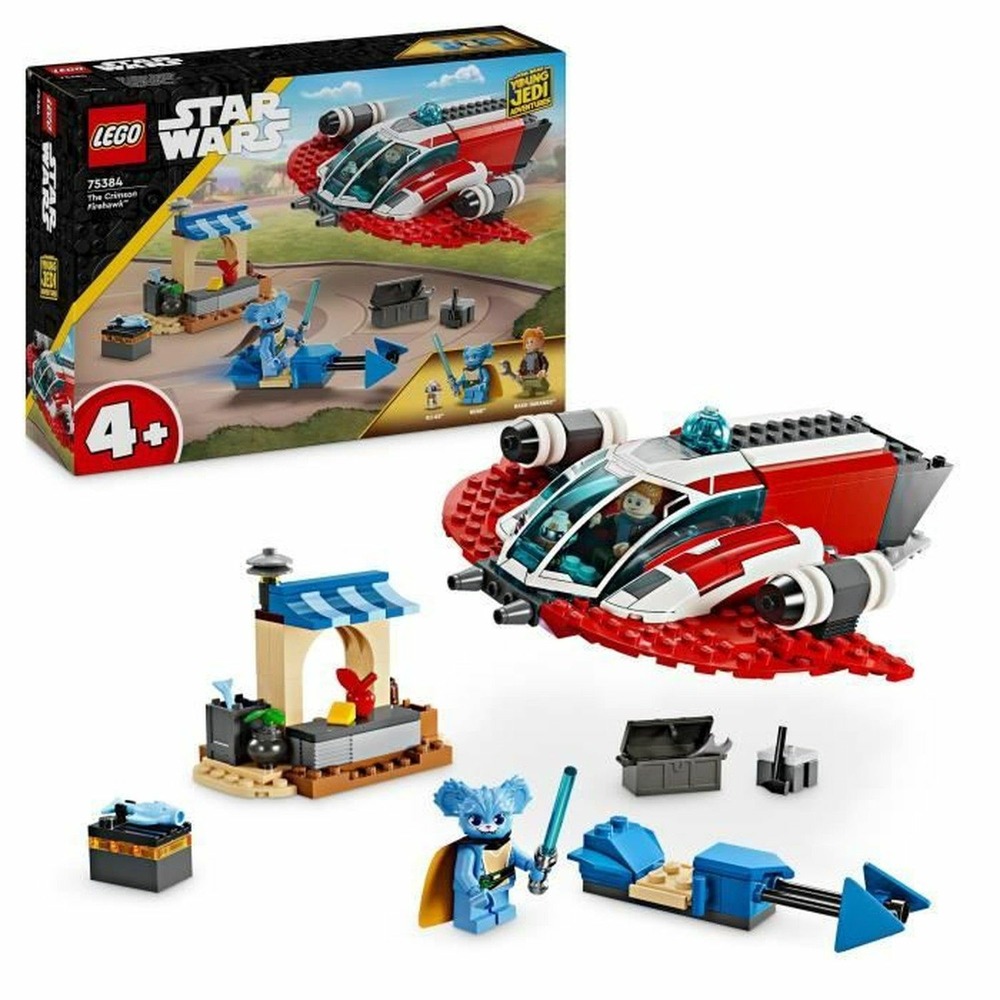 Lego star wars le crimson firehawk, speeder bike et minifigurines