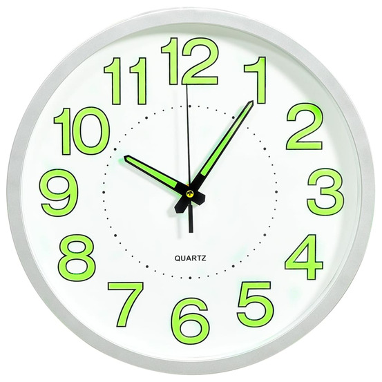 Horloge murale lumineuse blanc 30 cm