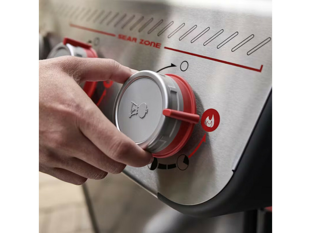 Barbecue à gaz spirit e-335 + set d'accessoires clipsables works + kit de prépa