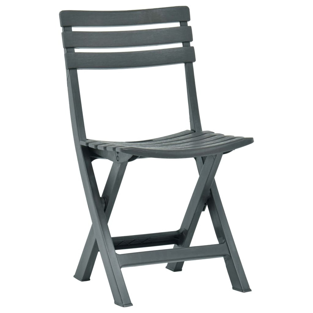 Chaises de jardin pliables 2 pcs plastique vert