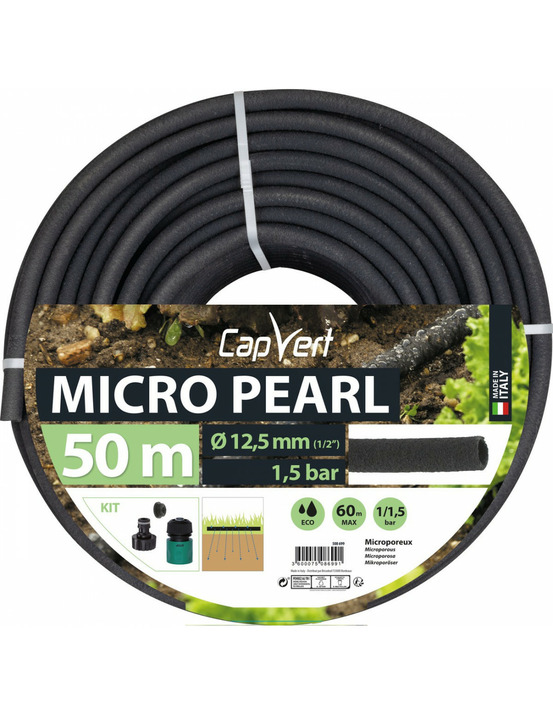 Tuyau micro-perforé 50m arrosage économique précis - capvert