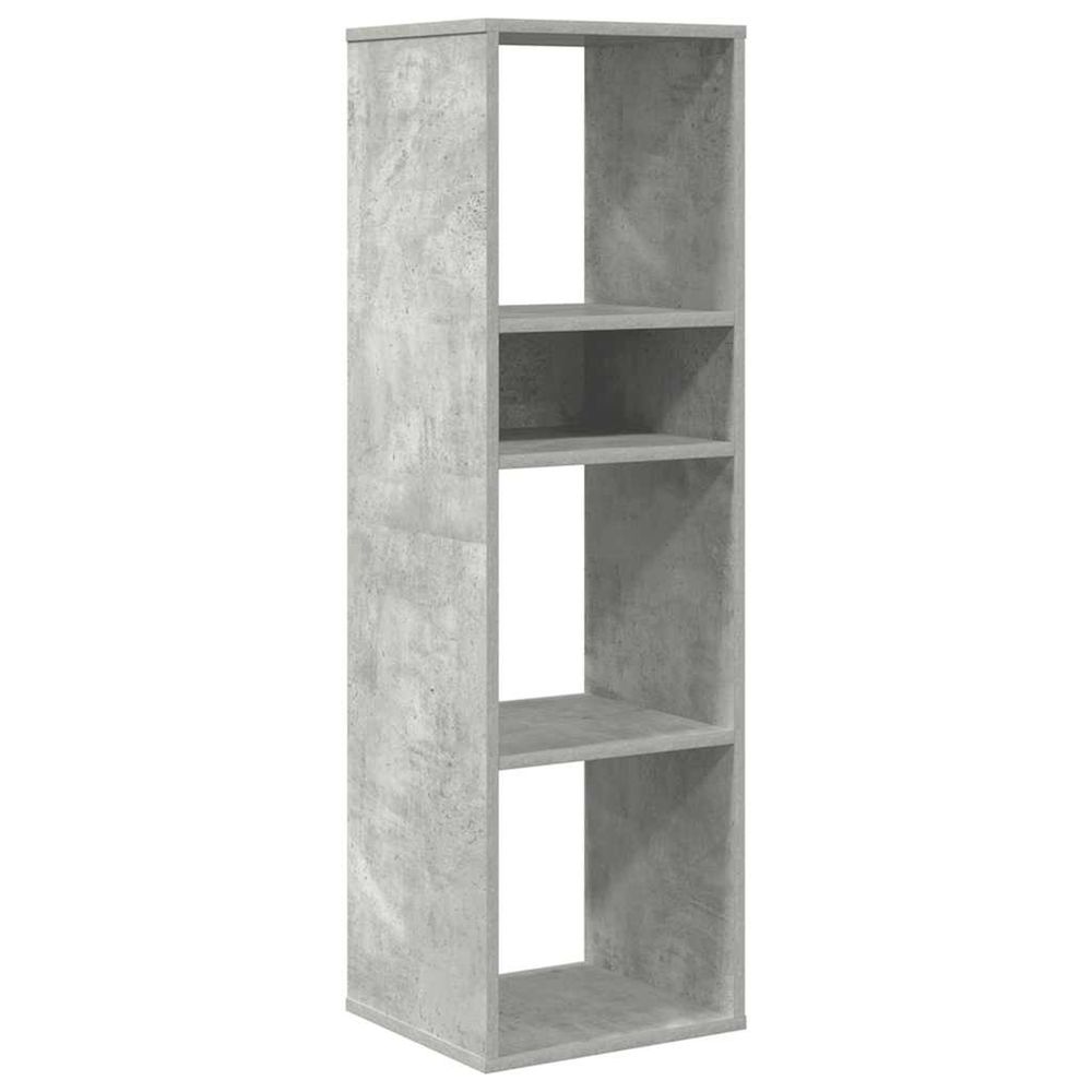 Bibliothèque gris béton 34x31x112 cm bois d'ingénierie