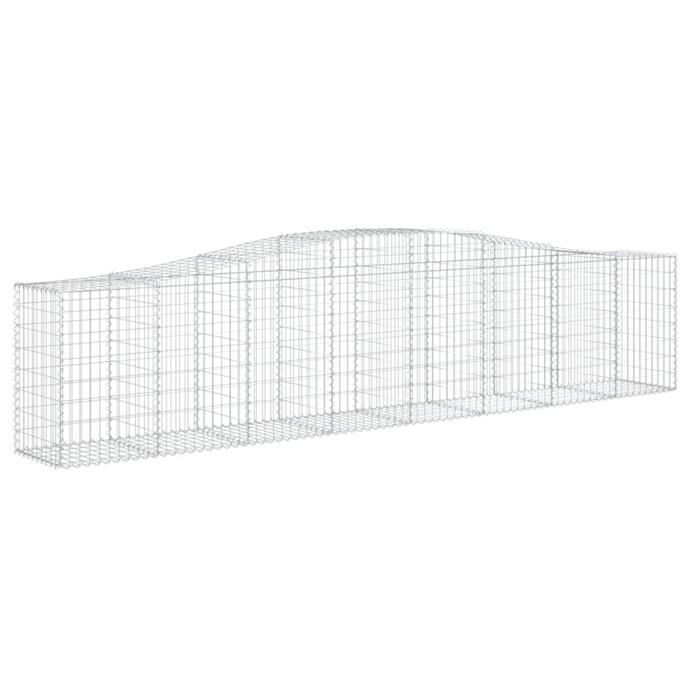 Panier de gabions arqué 400x50x80/100 cm fer galvanisé
