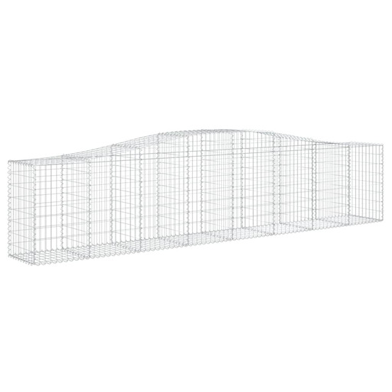 Panier de gabions arqué 400x50x80/100 cm fer galvanisé