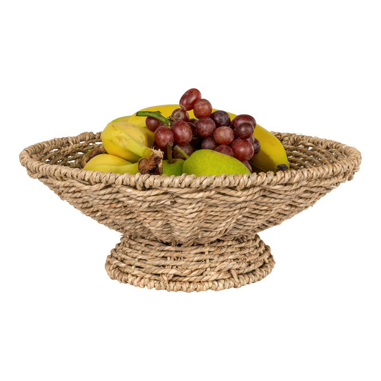 Plateau rond de service en jonc de mer ø 30 x 11 cm