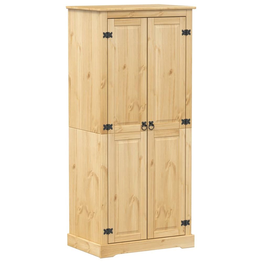 Garde-robe corona 76x50x170 cm bois de pin massif