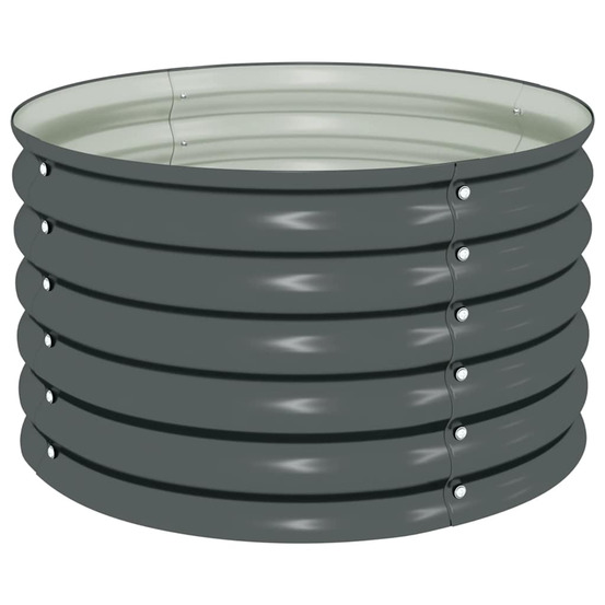 Lit surélevé de jardin 80x80x44 cm acier galvanisé gris