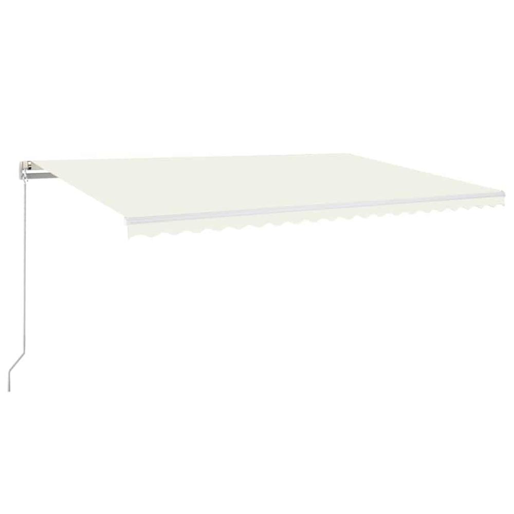 Auvent manuel rétractable avec led 500x300 cm crème