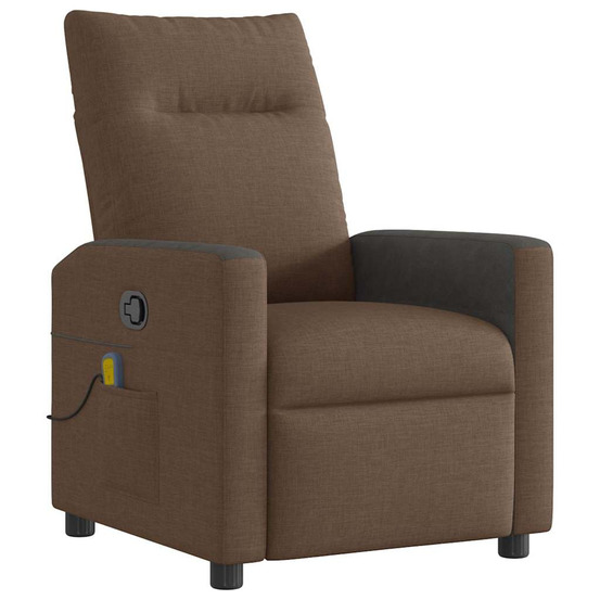 Fauteuil de massage inclinable marron tissu