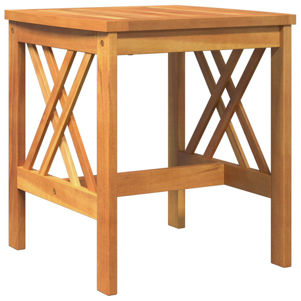 Table d'appoint de jardin marron 45x45x50 cm en bois d'acacia massif