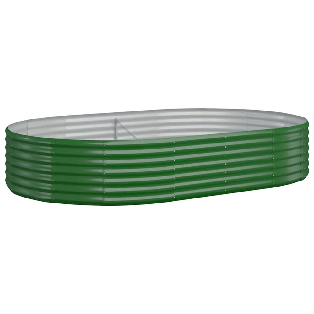 Lit surélevé de jardin acier galvanisé 214x140x36cm vert