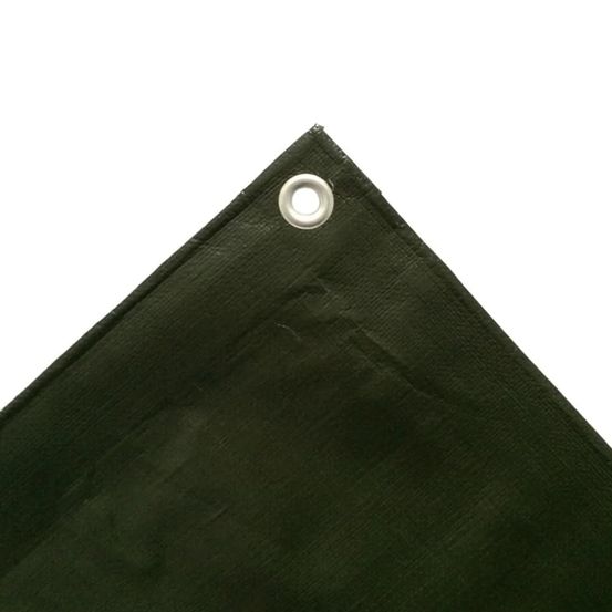 Bâche de protection verte 210g/m², 1,5x6m - étanchéité et anti-uv