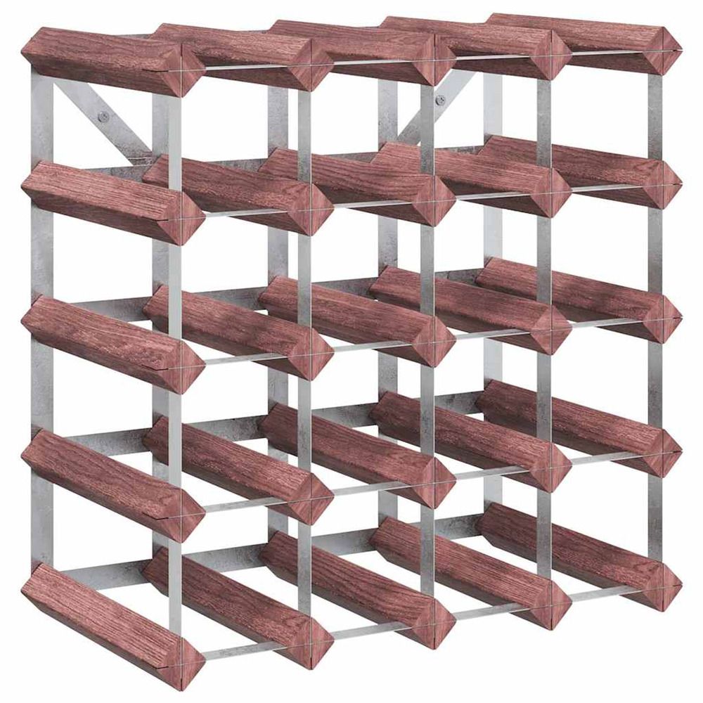 Casier à bouteilles pour 20 bouteilles marron bois pin solide