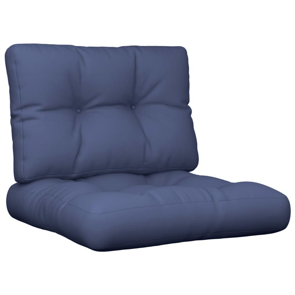 Coussins de palette lot de 2 bleu marine tissu