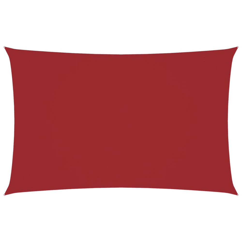 Voile de parasol tissu oxford rectangulaire 5x8 m rouge