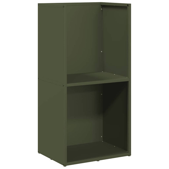 Portant de bois chauffage vert olive 40x30x80 cm
