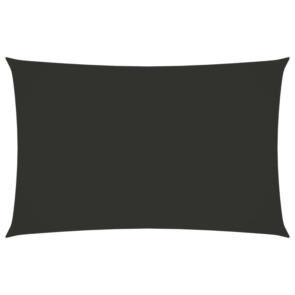 Voile toile d'ombrage parasol tissu oxford rectangulaire 5 x 8 m anthracite