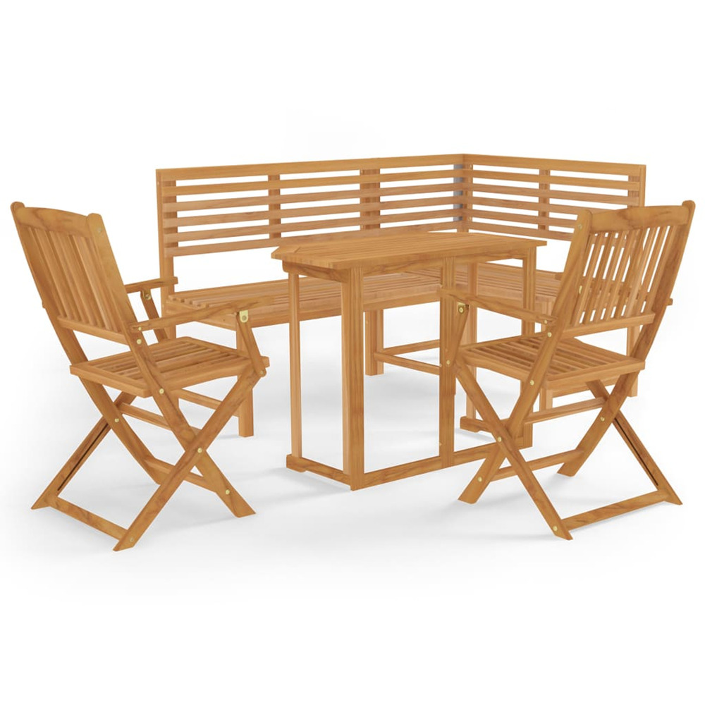 Ensemble de bistro 4 pcs bois d'acacia solide