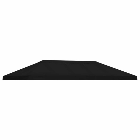 Housse de canopée de gazebo 6 x 3 m noir polyester 190