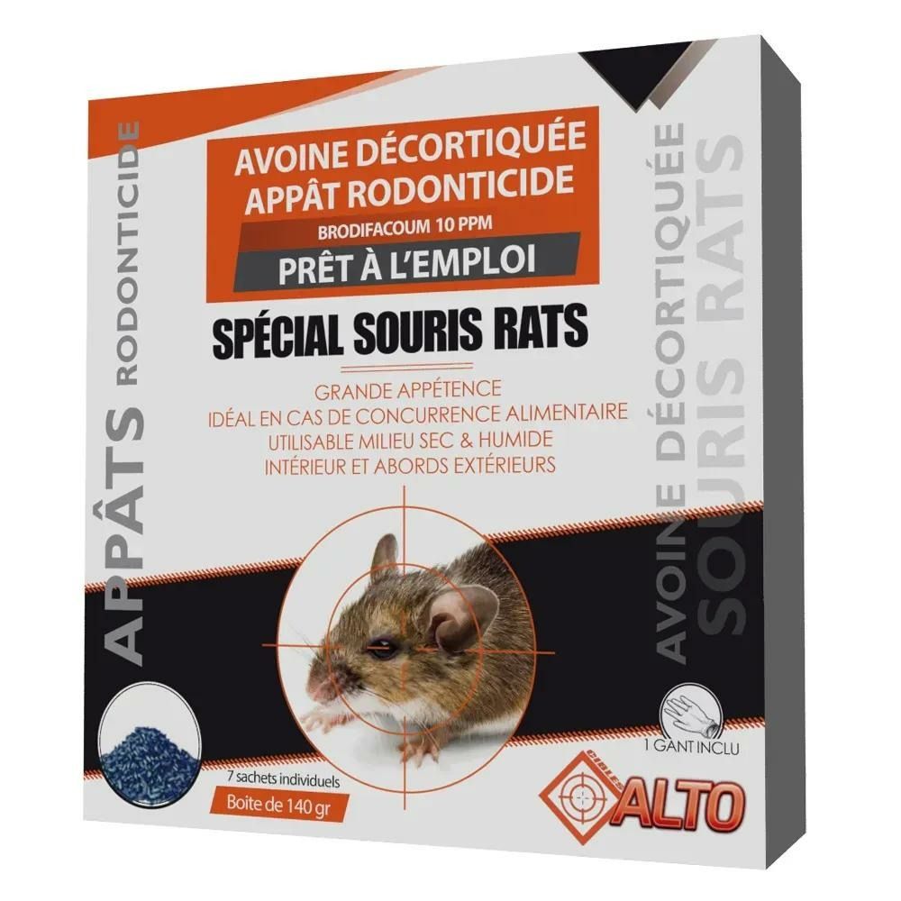 Raticide / souricide avoine 140g brodifacum