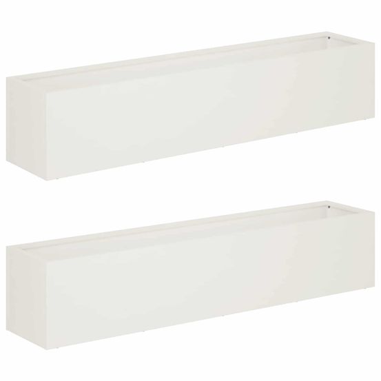Cache-pot de jardin 2 pc blanc 80 x 20 x 20 cm