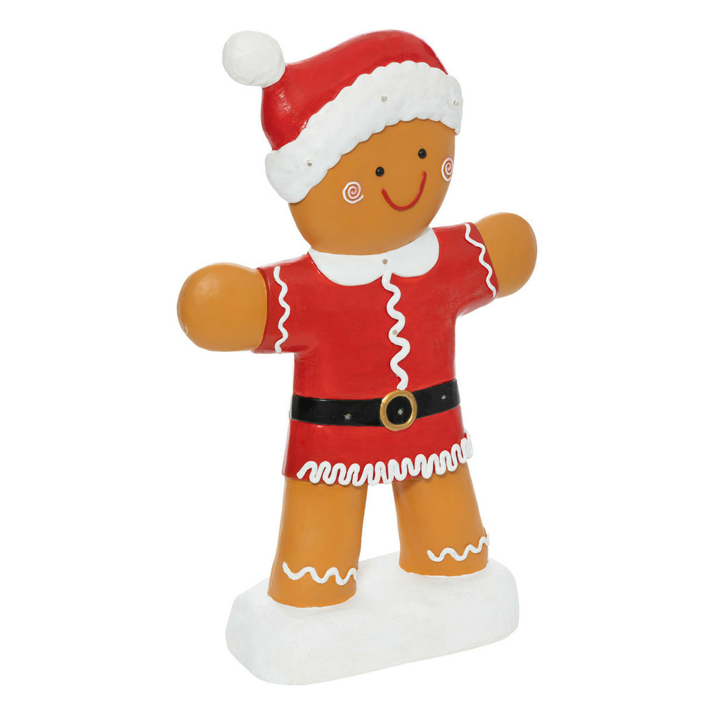 Déco lumineuse personnage pain d'épice 9 led blanc chaud h 92 cm