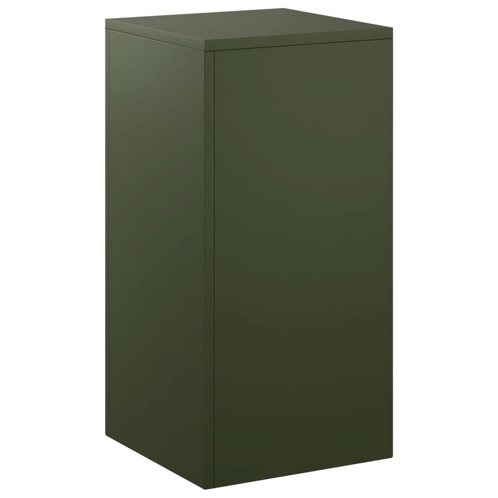 Support de plante vert olive 30 x 30 x 60 cm acier patiné