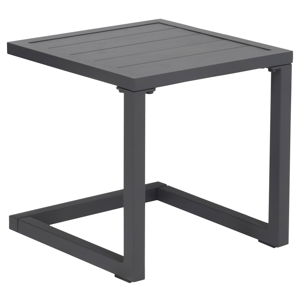 Table d'appoint barbados en aluminium gris anthracite