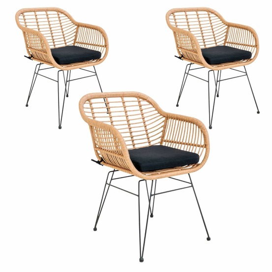 6 fauteuils de jardin trieste