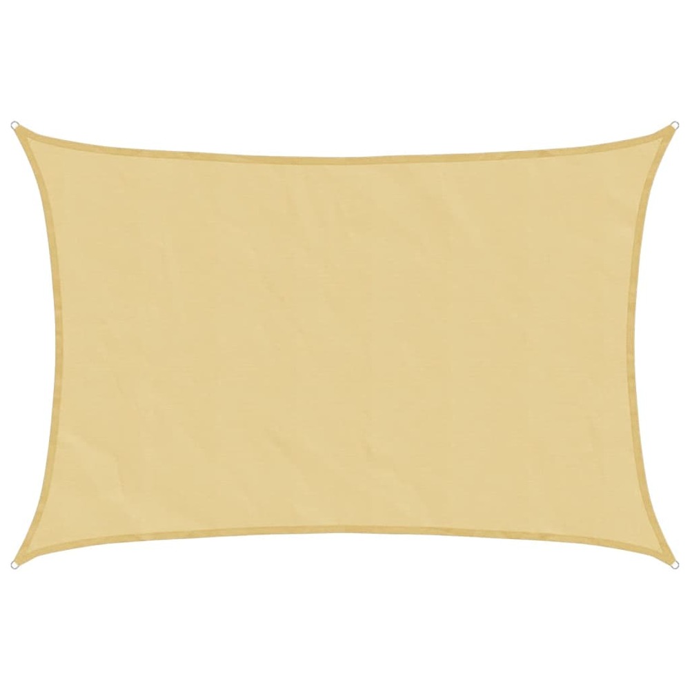 Voile d'ombrage sable 3,5x2,5 m 100 % polyester oxford