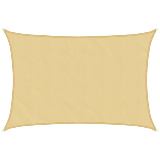 Voile d'ombrage sable 3,5x2,5 m 100 % polyester oxford